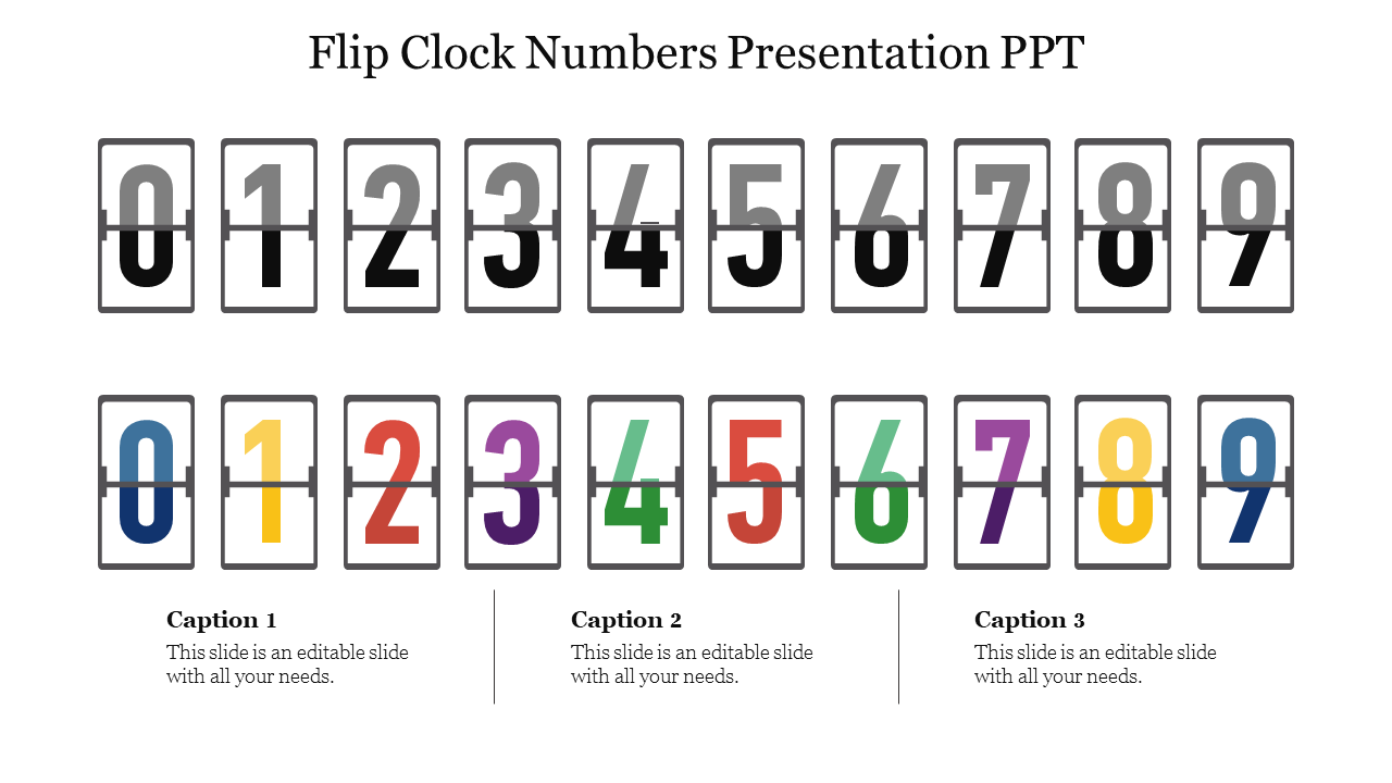 Flip Clock Numbers Presentation PPT